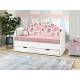 Кровать с продольной мягкой спинкой Софа №11 девчонки
