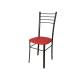 Стул Лайт ДХ-5 на коричневом каркасе обивка красный
