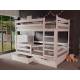 Двухъярусная кровать без крыши белый 80х190 см с ящиками