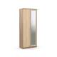 Шкаф 2-х створчатый Дуэт Люкс с зеркалом ясень шимо