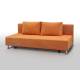 Диван Комфорт Лайт без подлокотников 2 подушки микровелюр апельсин