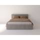 Кровать Бали основание ЩИТ 160 Серый велюр