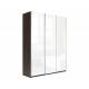 Шкаф-купе Прайм 3-х дверный 1800 три стекла белые Венге