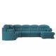 Диван угловой большой П-образный Квин 6 Newtone azure