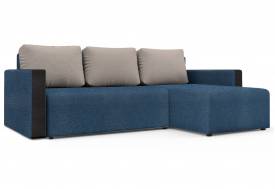 Угловой диван Алиса 3 с подлокотниками savana plus denim savana