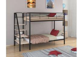 Двухъярусная кровать Толедо черный/молочный