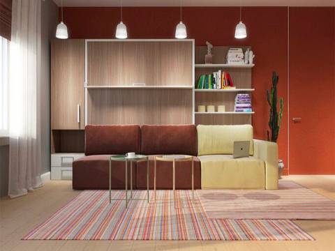 Гостиная трансформер Классика в стандарте с кроватью 1400