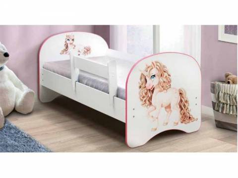 Кровать детская с фотопечатью без ящика Единорог