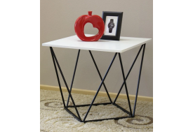 Стол журнальный Кристи Белый/черный