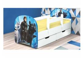 Кровать детская с фотопечатью с 2-мя ящиками Драконы
