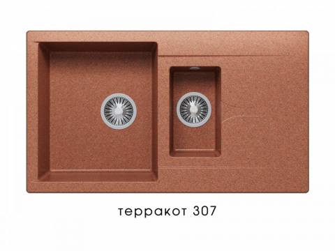 Мойка Polygran Brig-870 Терракот 307