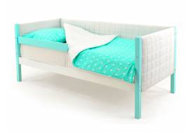 Кровать-тахта мягкая Svogen с бортиком мятно-белый