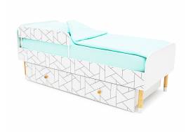 Кровать Stumpa Классика с бортиком и ящиками Мозаика