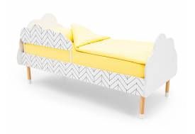 Кровать Stumpa Облако с бортиком рисунок Ёлочки