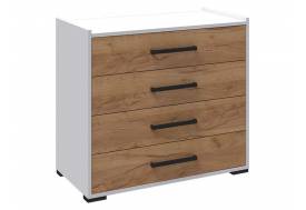 Комод Соната 850 белый-дуб крафт золотой