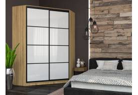 Угловой шкаф-купе Лофт фасад МДФ белый глянец 3г