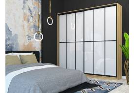 Шкаф-купе Лофт Шк24-47 2400 глубина 470 фасад МДФ белый глянец +