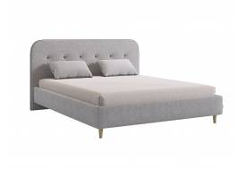 Кровать 1600 Лео велюр галька