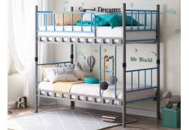 Кровать-трансформер Мальта серый с голубым