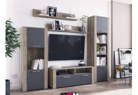 Гостиная Мирослава Дуб Крафт Серый/Графит