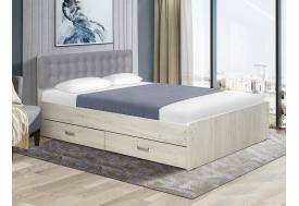 Кровать двойная №6 с ящиками 1600х2000 с мягкой спинкой