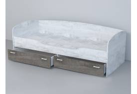 Кровать-софа Эго арт. 016 бетон светлый/камень темный