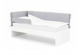 Детская мягкая кровать Denvas с бортиком холодный бежевый