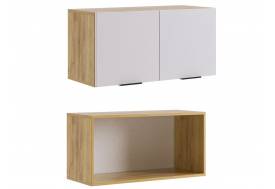 Антресоль двухдверная Бери белое дерево