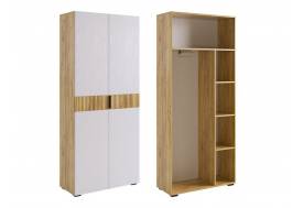 Шкаф двухдверный Бери белое дерево