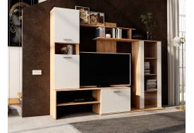 Гостиная Данко Дуб Вотан-Белый глянец