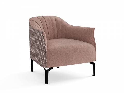 Кресло Мускат велюр киото тоуп/шенилл домино вайолет