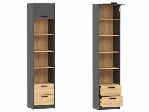 Шкаф-пенал Оттавия НМ 014.06 Антрацит