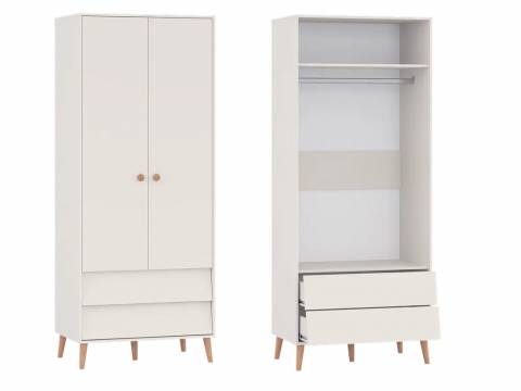 Шкаф 2-х дверный с двумя ящиками Афина 4-75901