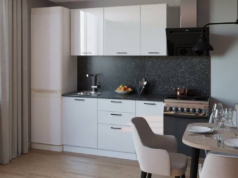 Кухонный гарнитур арт 5 Белый глянец 1600 мм