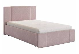 Кровать Хлоя 1200 велюр нежно-розовый