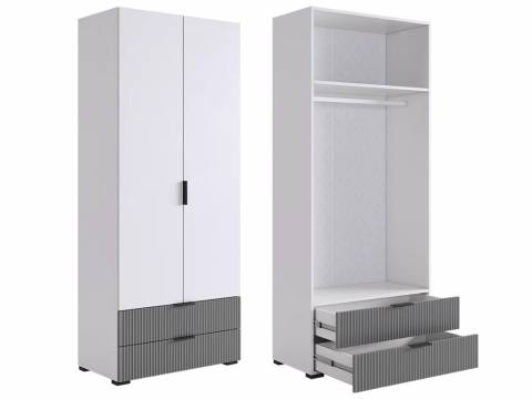 Шкаф двухдверный 108.01 Зефир серый