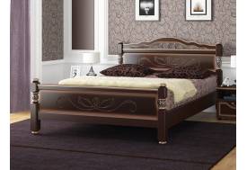 Кровать Карина-5 1400 Орех темный