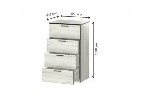 Комод-пенал с 4 ящиками СГ Вега