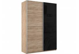 Шкаф-купе Прайм 2-х дверный 1200 ДСП/Стекло Черное Сонома