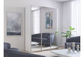 Шкаф-купе Прайм 3-х дверный 1800 три зеркала Белый Снег