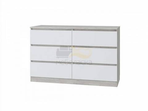 Комод 6 ящиков 1202 Лори дуб серый