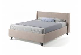 Кровать Лорен с ПМ 1600х2000 мм микровелюр бежевый