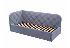 Кровать-софа Комфорт-1 Левая Ромб с ПМ велюр Магия 87