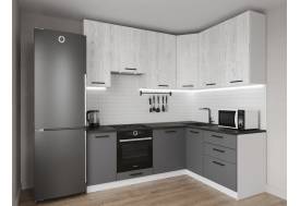 Кухонный гарнитур Санторини 2200х1600 (верх 950 мм) МДФ