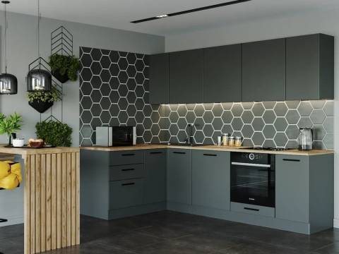 Кухонный гарнитур Антрацит 2600х1600