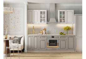 Кухонный гарнитур Кварц Грей Софт-Милк 2400 мм