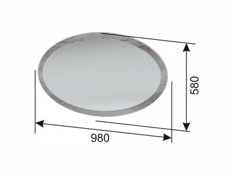 Зеркало Ольга 3 лофт сильвер пэлас