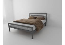 Кровать металлическая Куба 1200 серая