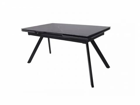 Стол раздвижной Атлант 1800 мрамор черный/черный муар