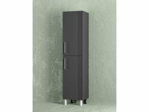 Пенал Альба 35 напольный/подвесной 2 двери правый цвет антрацит